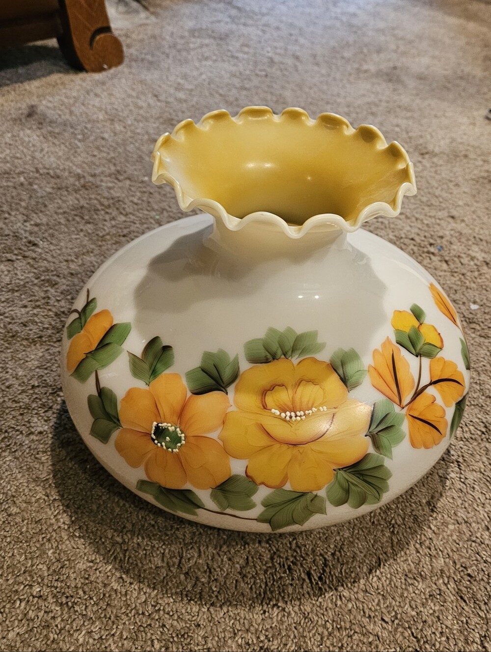 10 Inch Milk glass Hurricane Lamp Shade
